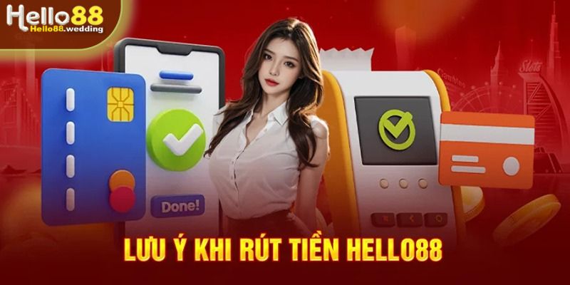 Lưu ý khi tiến hành rút tiền tại nhà cái Hello88